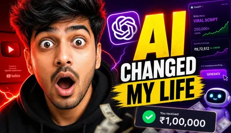 AI-generated YouTube thumbnail preview